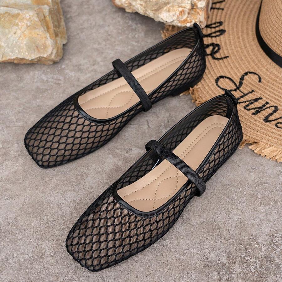 Helen | Comfortable Slip-On Lace Mesh Hollow Flat Shoes