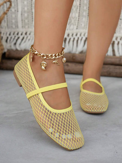 Helen | Comfortable Slip-On Lace Mesh Hollow Flat Shoes