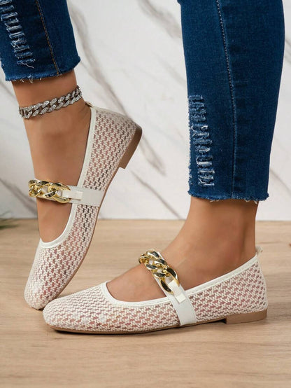 Helen | Comfortable Slip-On Lace Mesh Hollow Flat Shoes