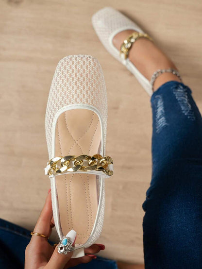 Helen | Comfortable Slip-On Lace Mesh Hollow Flat Shoes