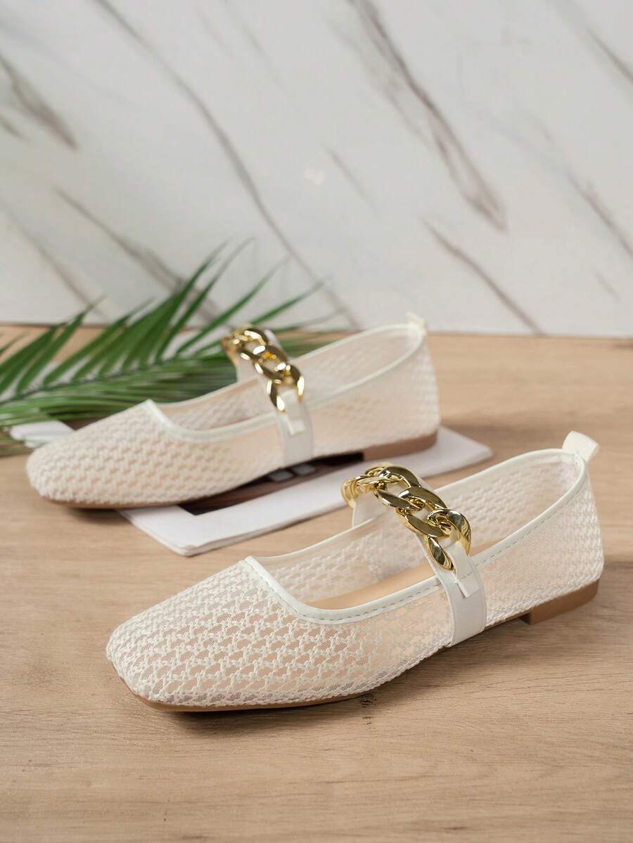 Helen | Comfortable Slip-On Lace Mesh Hollow Flat Shoes