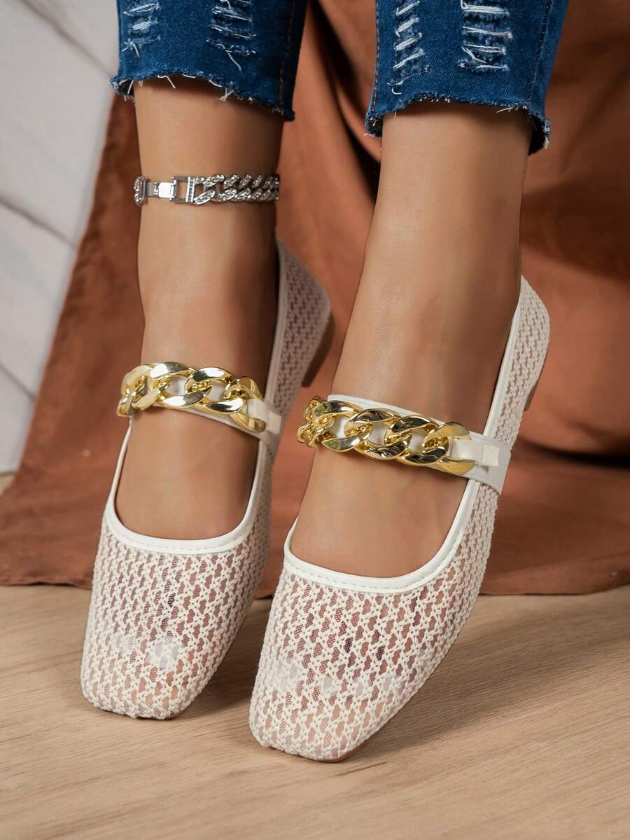 Helen | Comfortable Slip-On Lace Mesh Hollow Flat Shoes