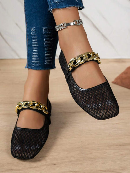 Helen | Comfortable Slip-On Lace Mesh Hollow Flat Shoes