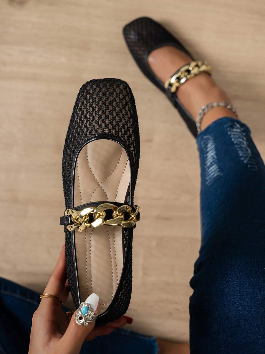 Helen | Comfortable Slip-On Lace Mesh Hollow Flat Shoes