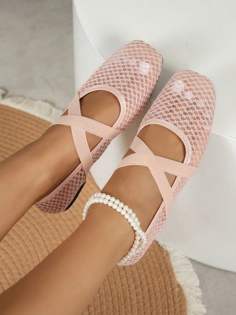 Helen | Comfortable Slip-On Lace Mesh Hollow Flat Shoes
