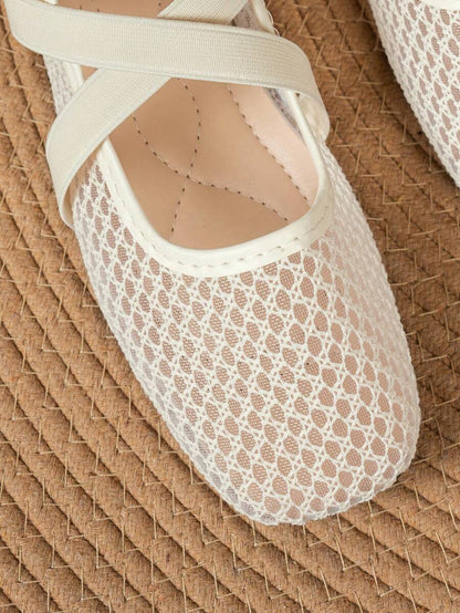 Helen | Comfortable Slip-On Lace Mesh Hollow Flat Shoes