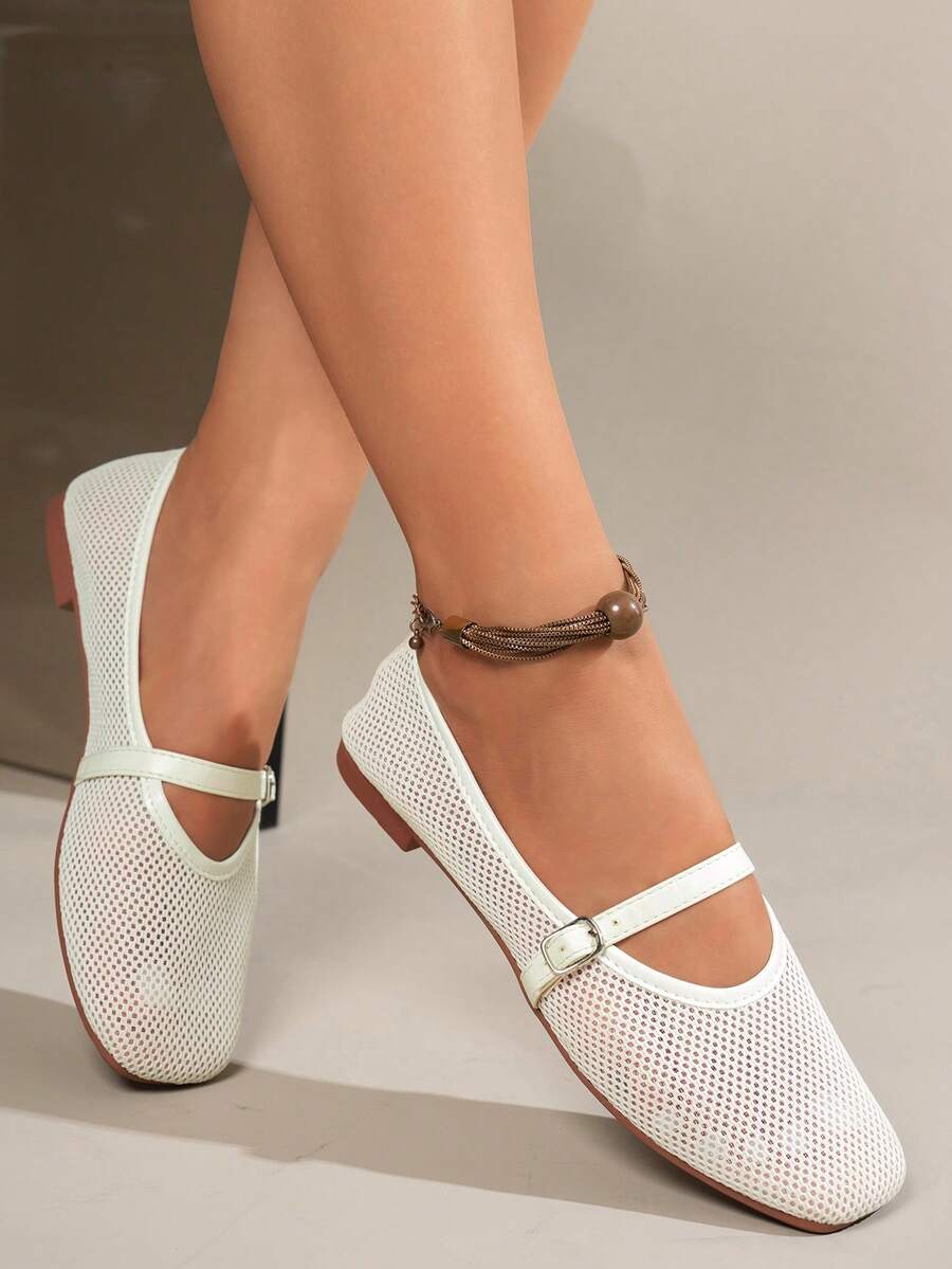 Helen | Comfortable Slip-On Lace Mesh Hollow Flat Shoes