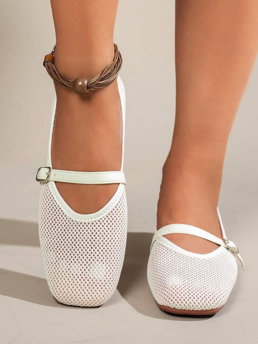 Helen | Comfortable Slip-On Lace Mesh Hollow Flat Shoes