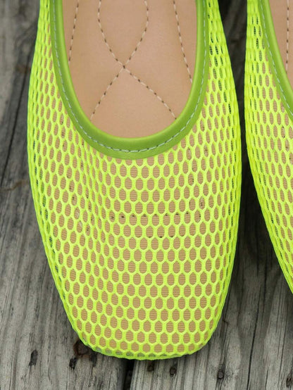 Helen | Comfortable Slip-On Lace Mesh Hollow Flat Shoes