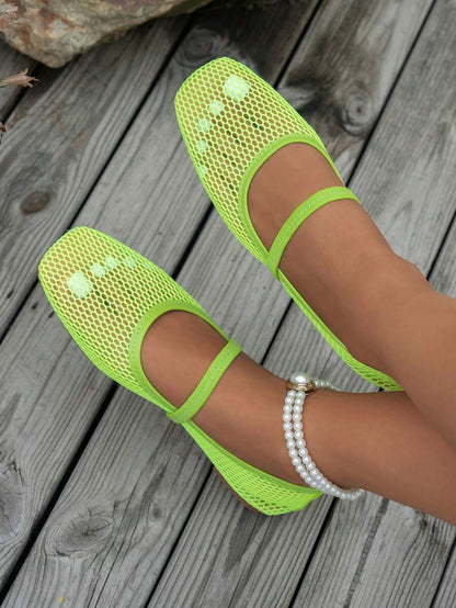 Helen | Comfortable Slip-On Lace Mesh Hollow Flat Shoes