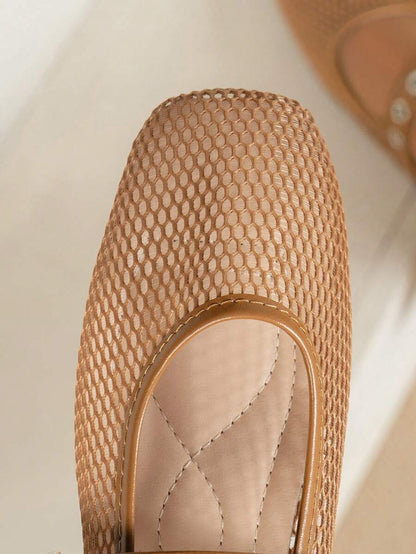 Helen | Comfortable Slip-On Lace Mesh Hollow Flat Shoes