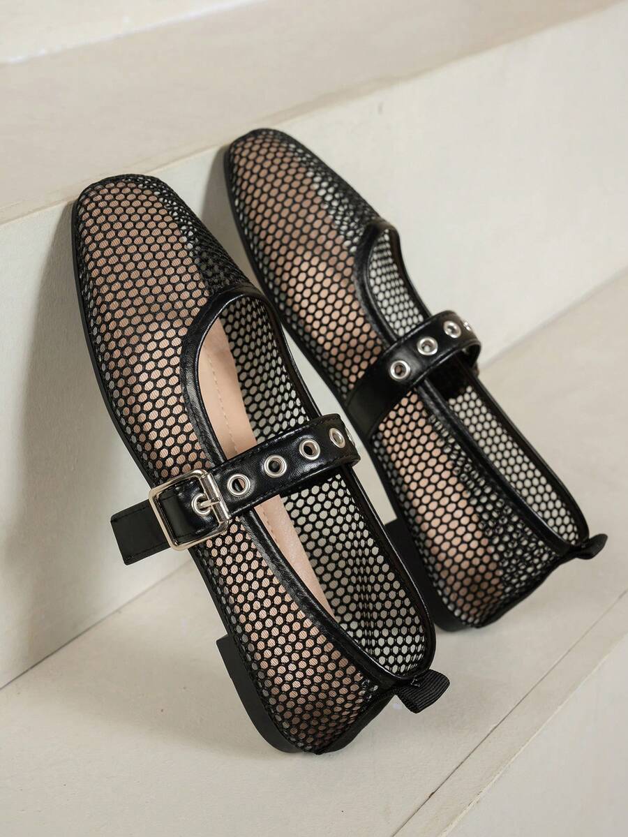 Helen | Comfortable Slip-On Lace Mesh Hollow Flat Shoes