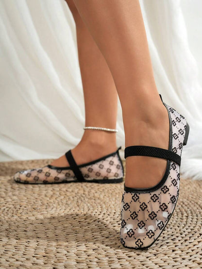 Helen | Comfortable Slip-On Lace Mesh Hollow Flat Shoes