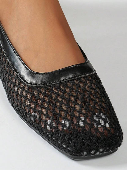 Helen | Comfortable Slip-On Lace Mesh Hollow Flat Shoes
