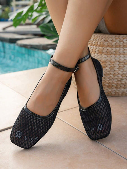 Helen | Comfortable Slip-On Lace Mesh Hollow Flat Shoes