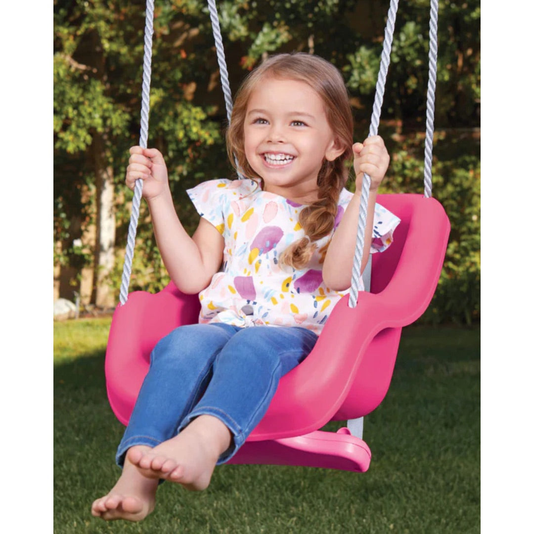 Snug 'n Secure Pink Swing with Adjustable Straps