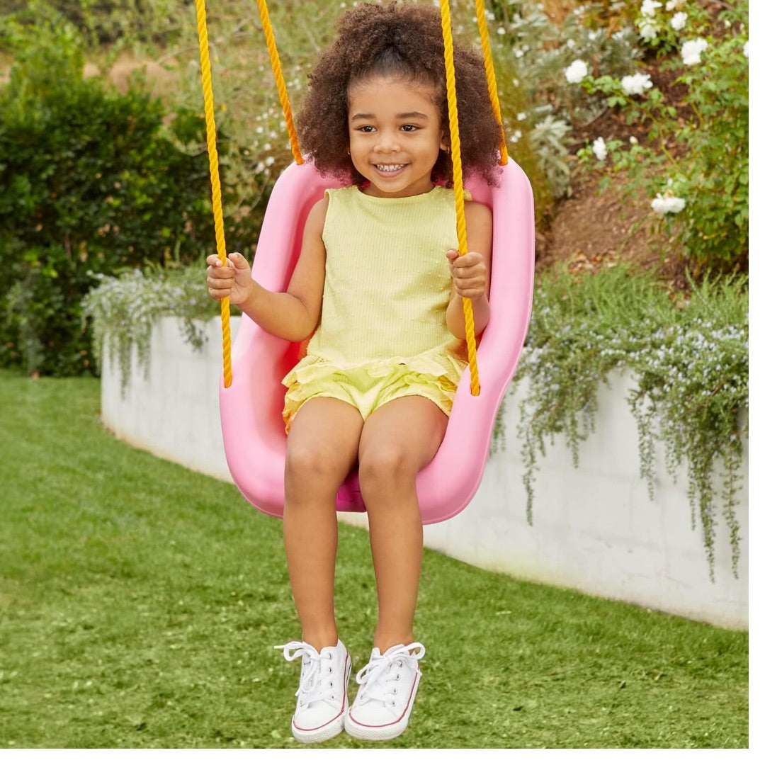 Snug 'n Secure Pink Swing with Adjustable Straps