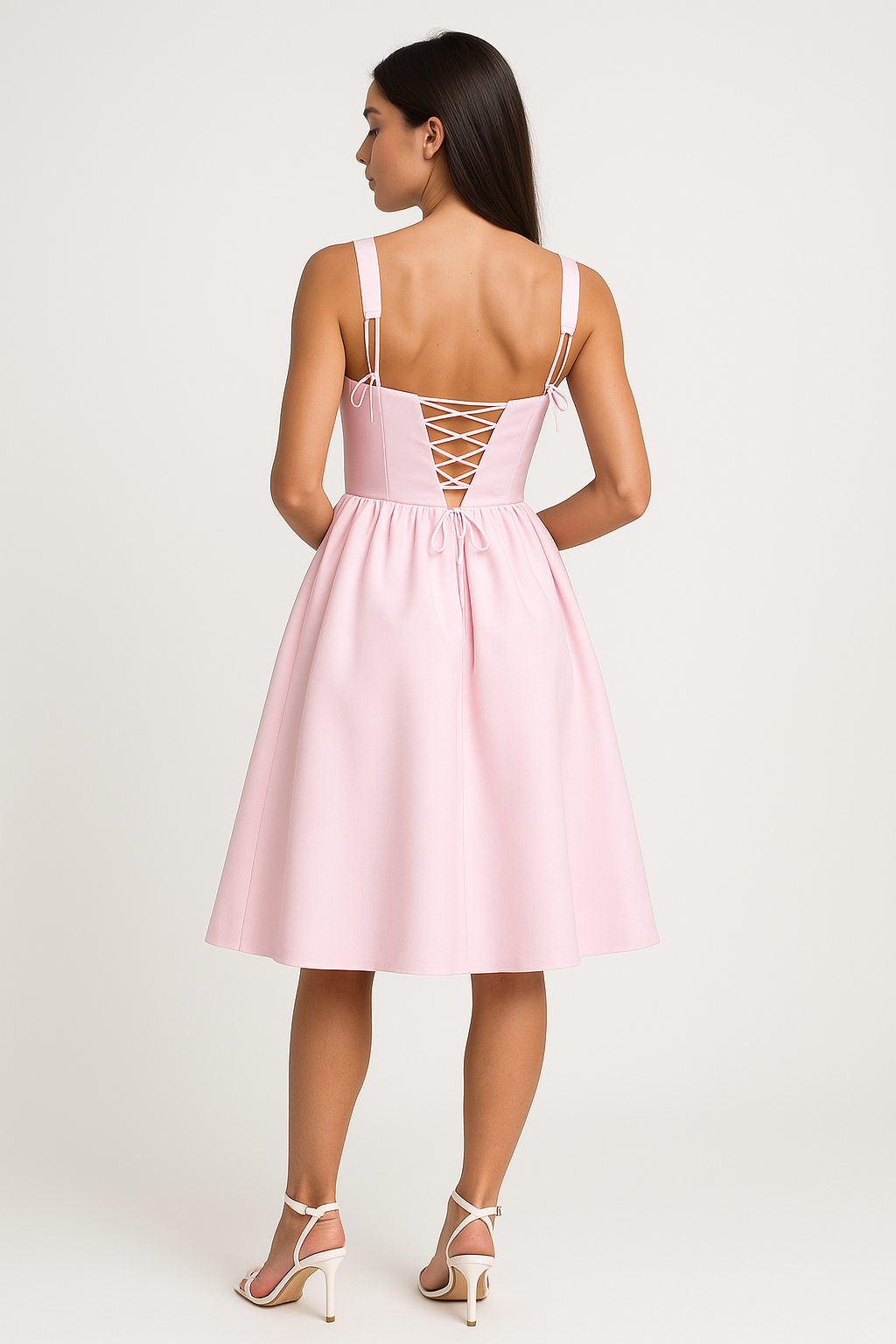 Draped Corset Midaxi Dress