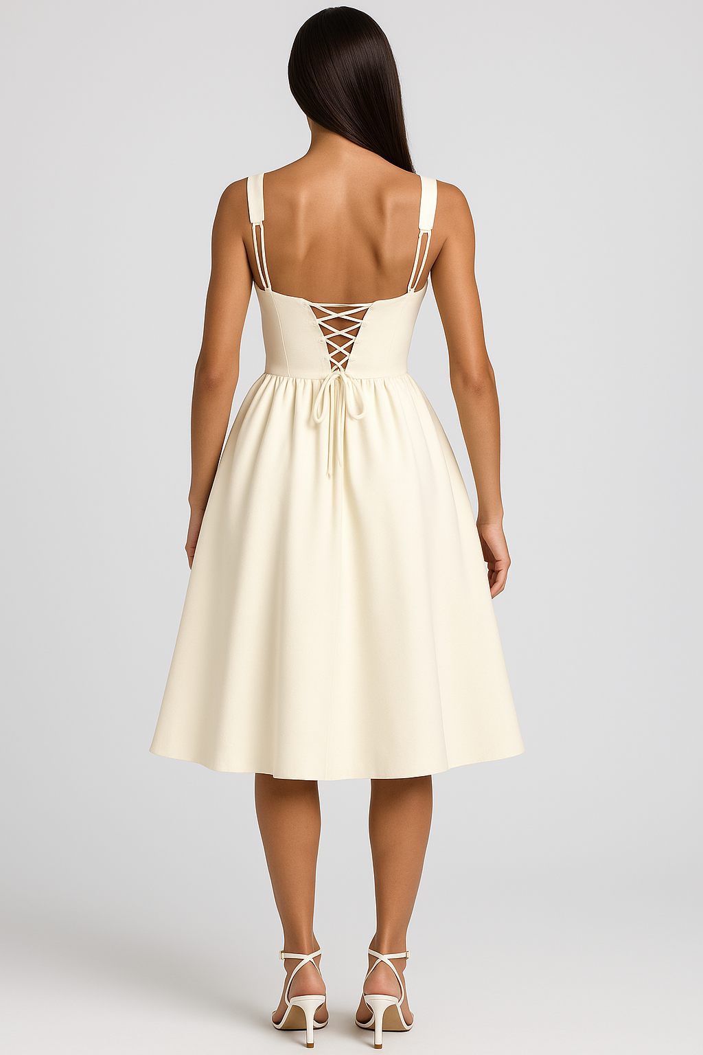 Draped Corset Midaxi Dress