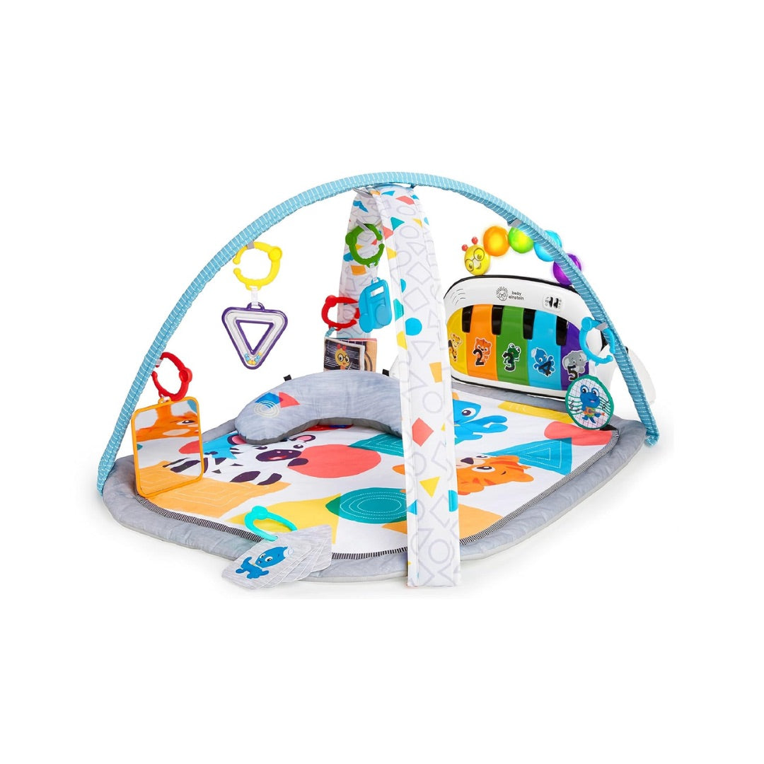 4-in-1 Kickin' Tunes Music and Language Play Gym and Piano Tummy Time Activity Mat