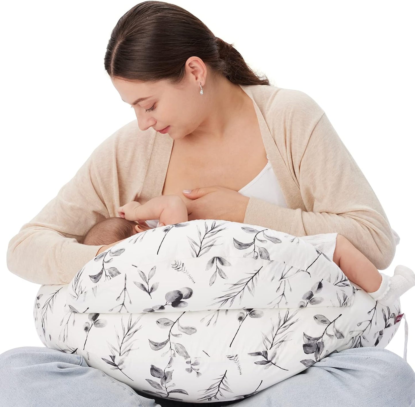 momcozy Nursing Pillow, Ergonomic Breastfeeding Support, Starry Sky | Safety Guard For Baby, Comfortable Feeding Positions For Parents, Versatile Use For Bottle Feeding, Removable Cotton Cover