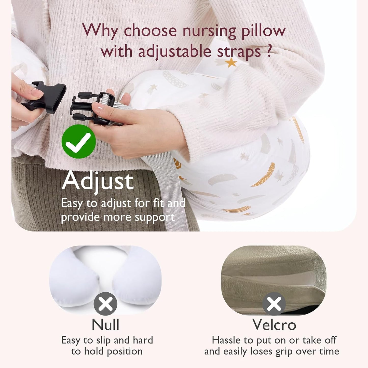 momcozy Nursing Pillow, Ergonomic Breastfeeding Support, Starry Sky | Safety Guard For Baby, Comfortable Feeding Positions For Parents, Versatile Use For Bottle Feeding, Removable Cotton Cover
