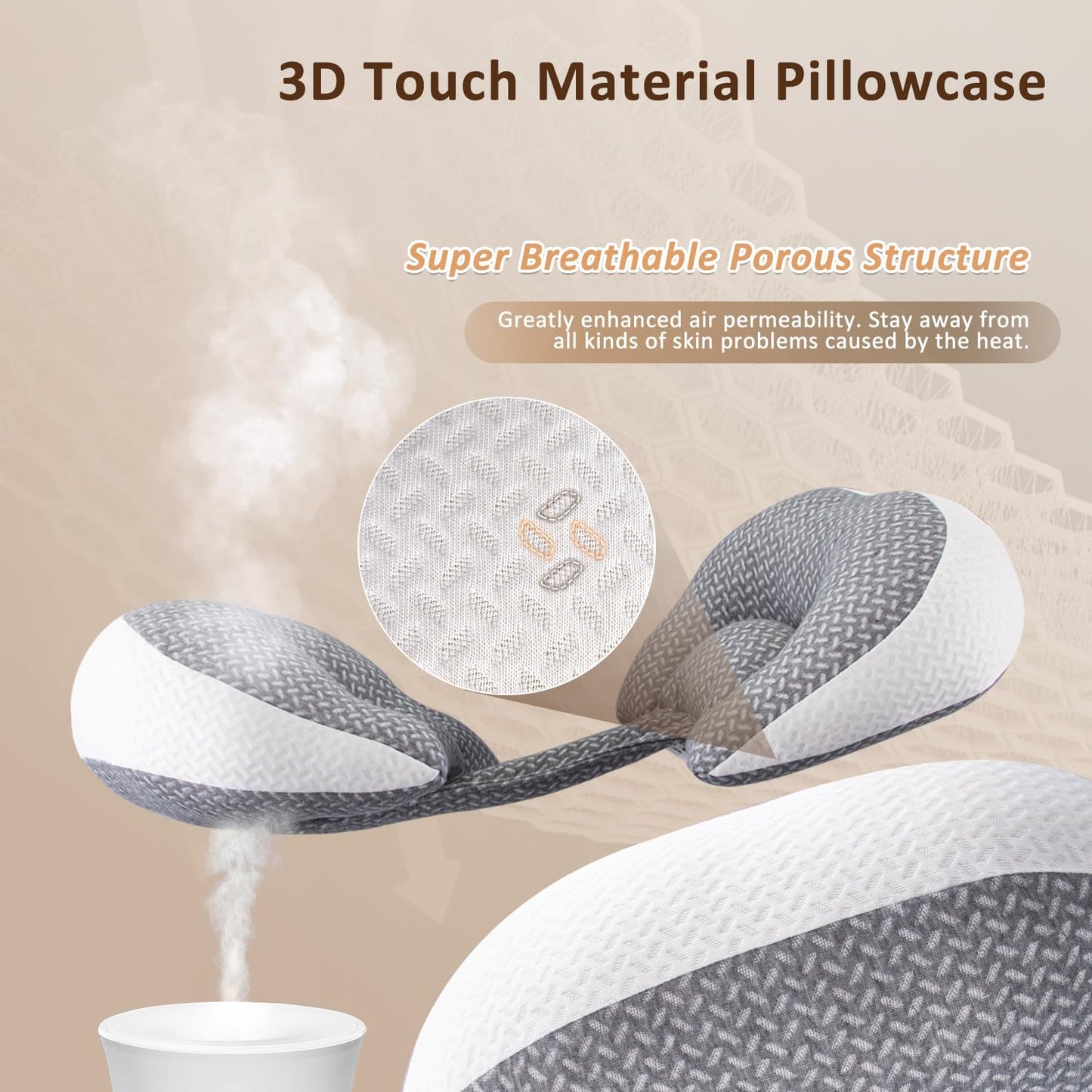Chilling Home Pregnancy Pillows for Sleeping, Maternity Pillow for Belly, Adjustable and Portable Maternity Body Pillows for adults with Breathable Cover(Grey)