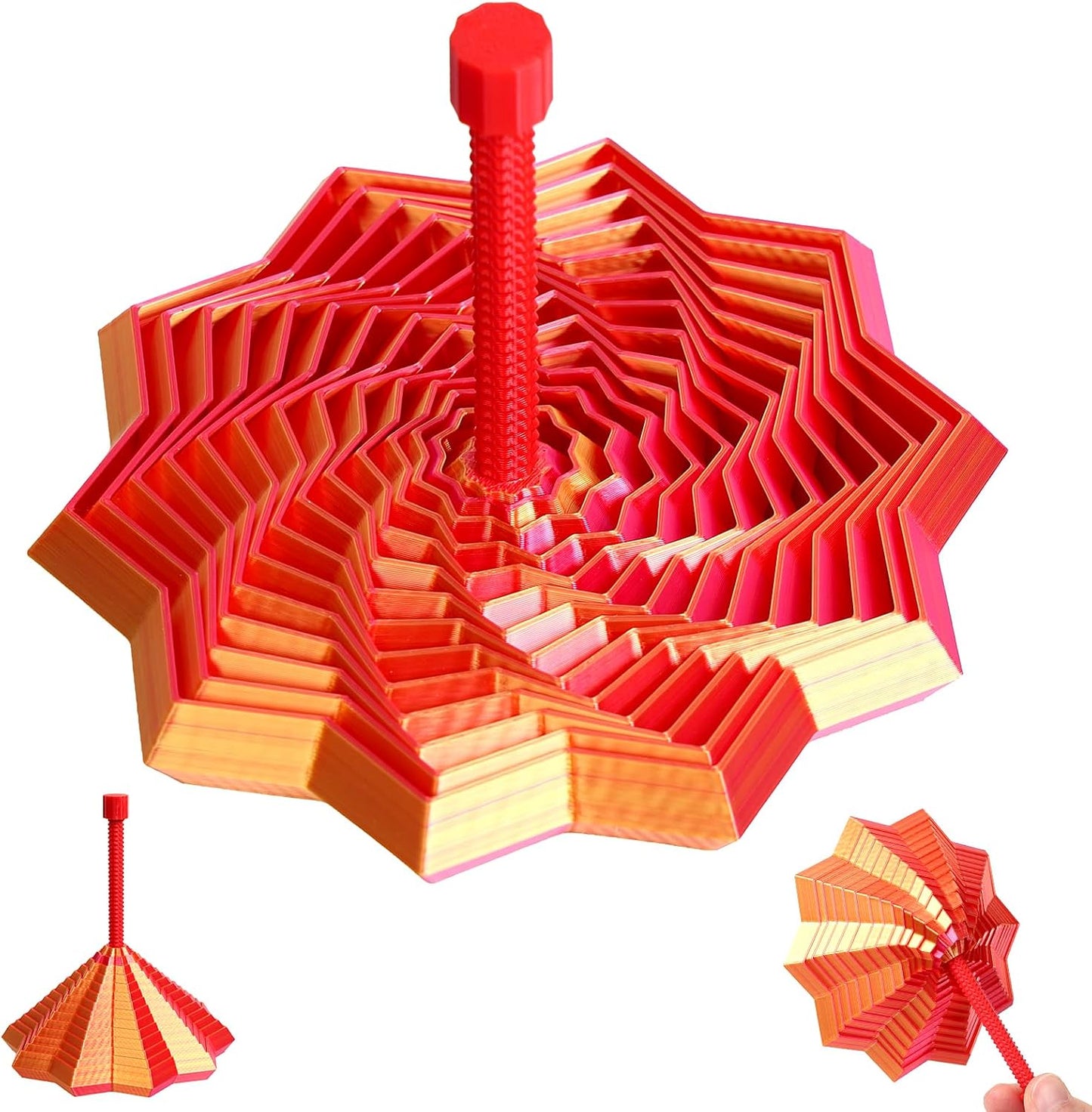 3D Printed Star Fidget Toys Adults Teen with Detachable Handle