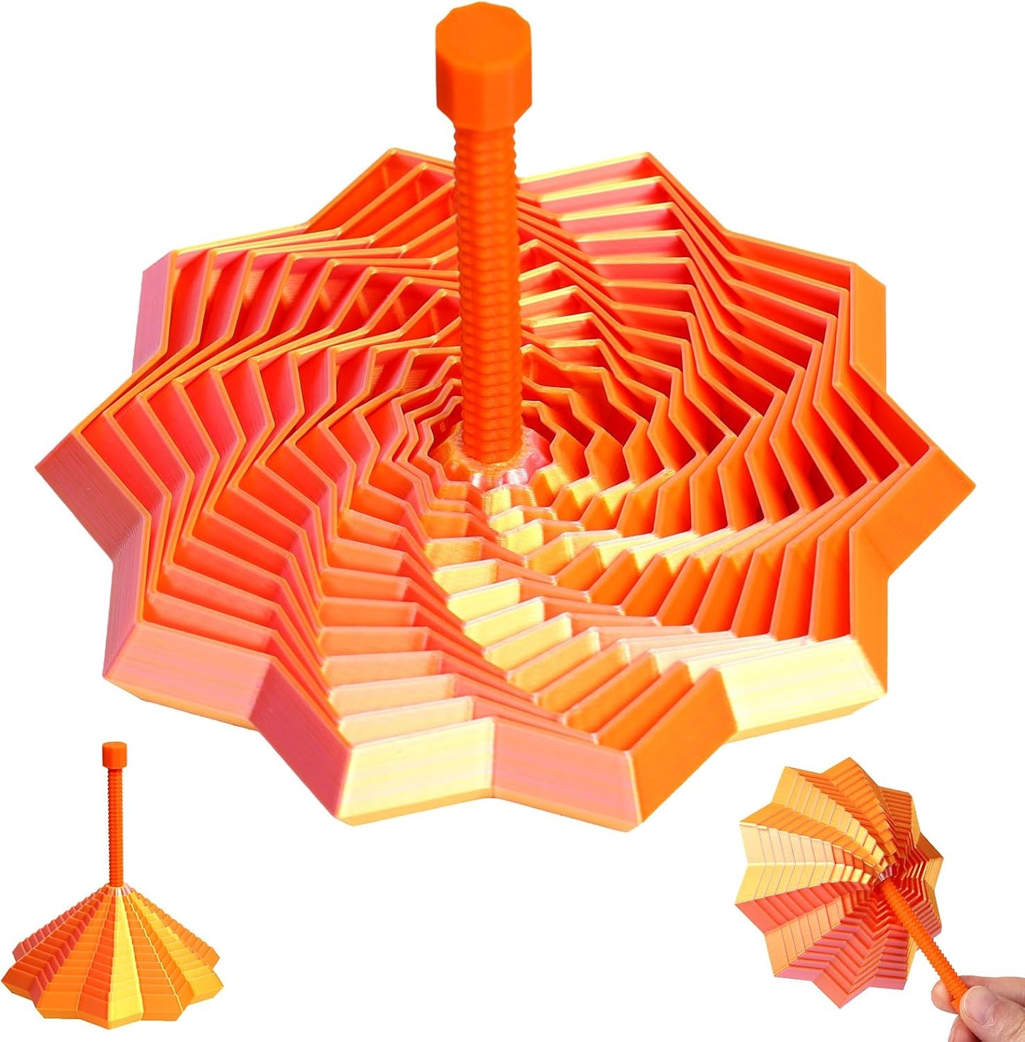 3D Printed Star Fidget Toys Adults Teen with Detachable Handle