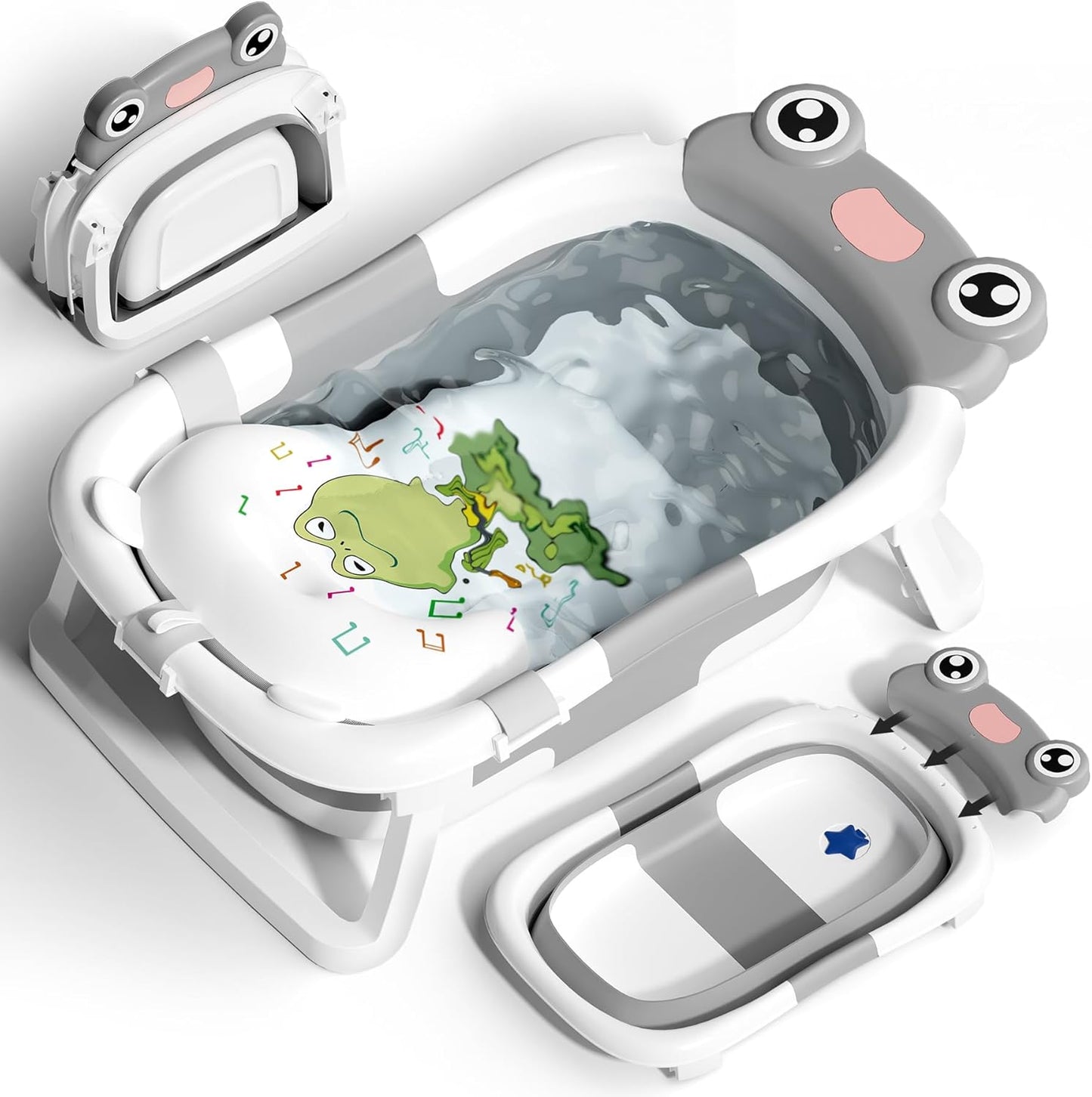COOSEYA Foldable Baby Bath Tub Essentials for Newborn