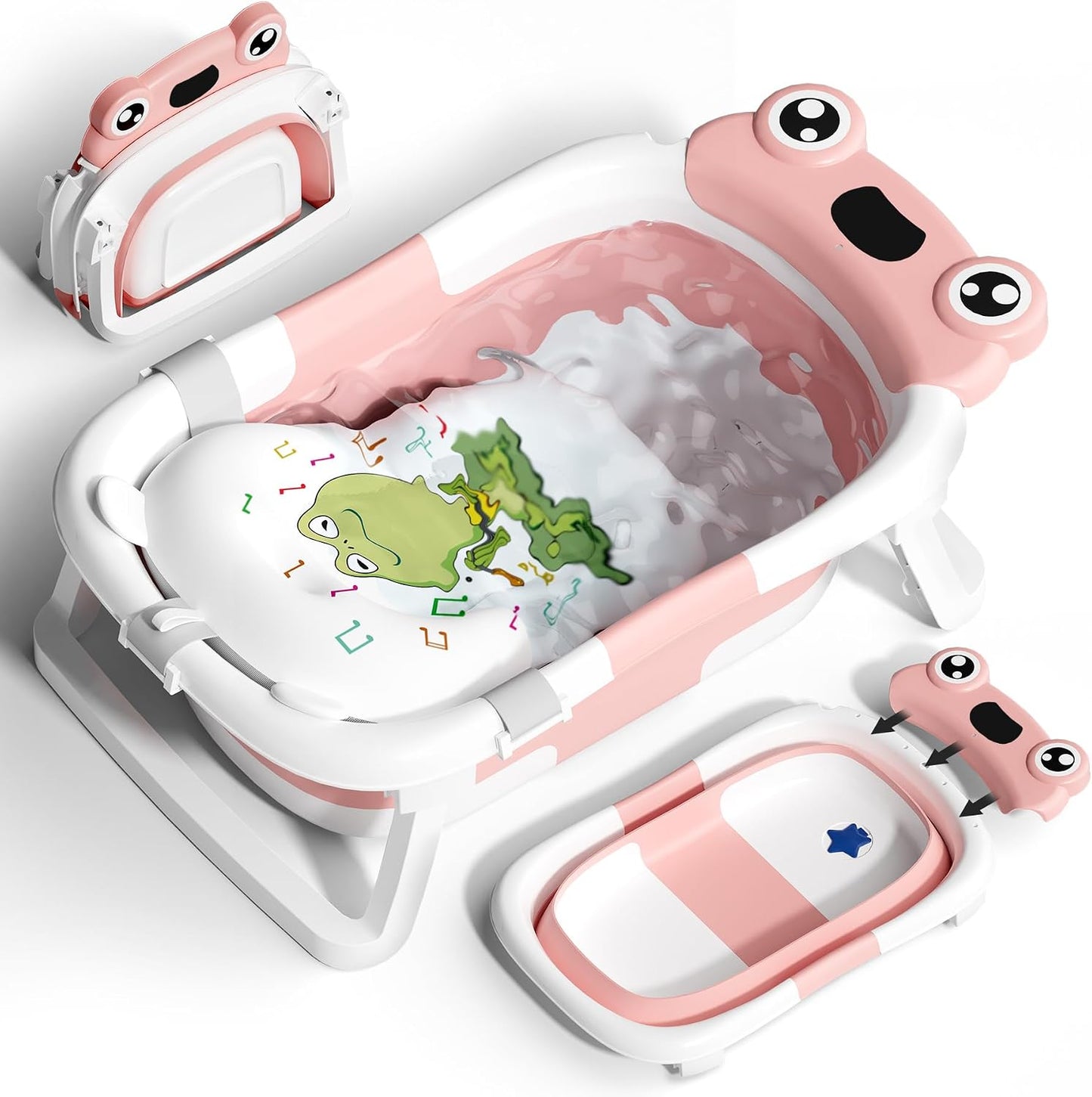 COOSEYA Foldable Baby Bath Tub Essentials for Newborn