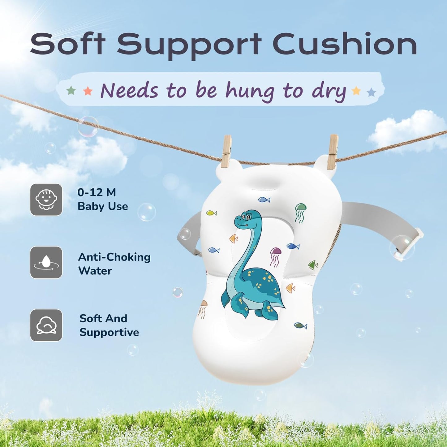 COOSEYA Foldable Baby Bath Tub Essentials for Newborn