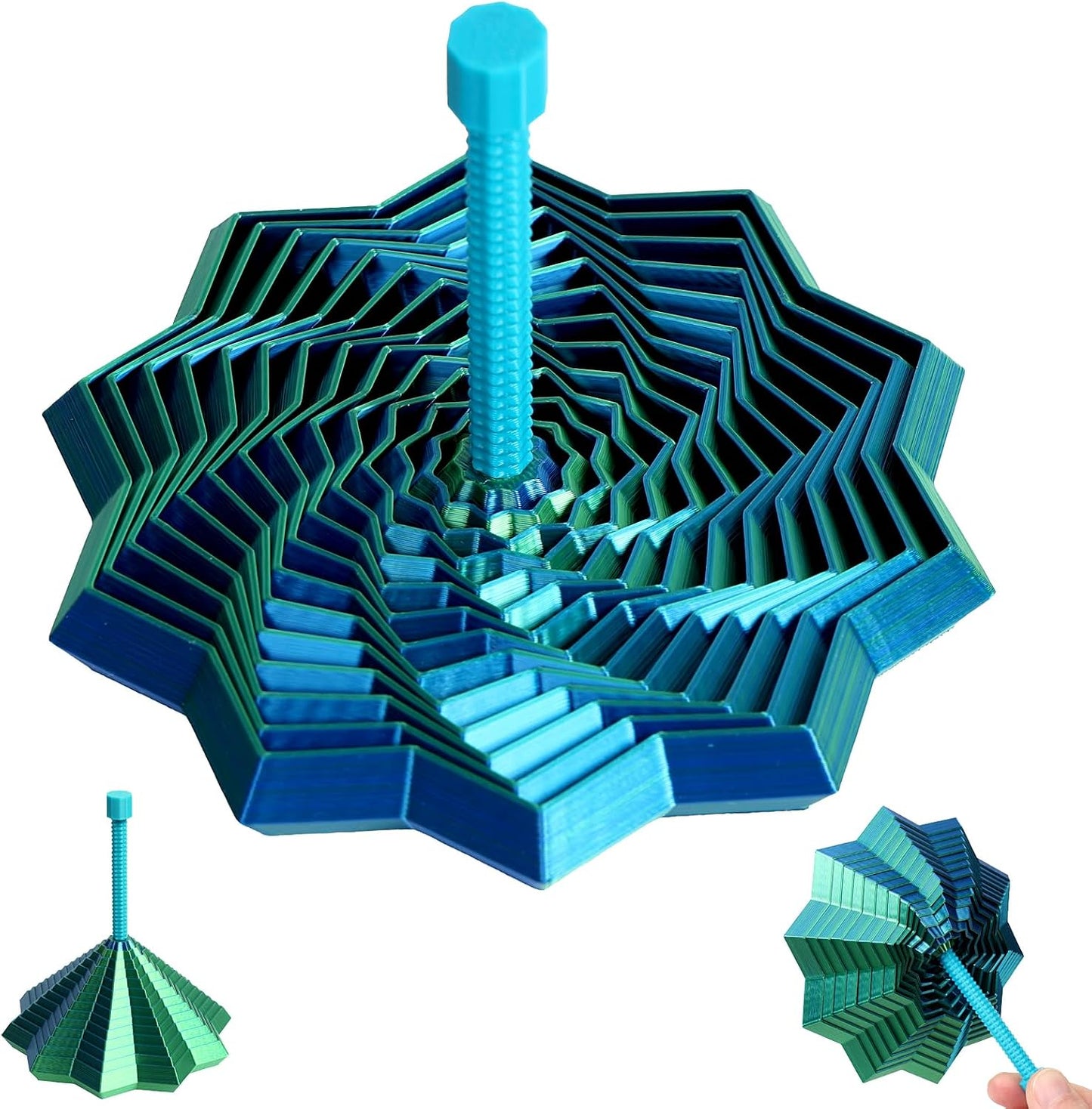 3D Printed Star Fidget Toys Adults Teen with Detachable Handle