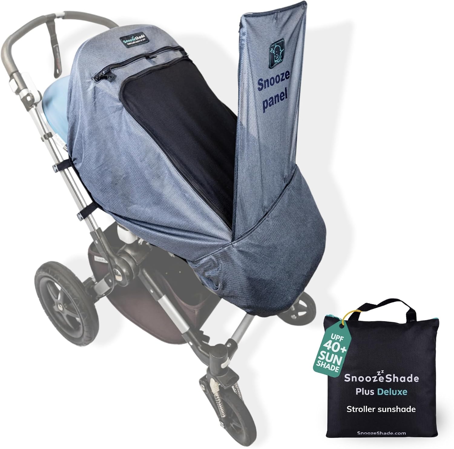 SnoozeShade Plus Extra Pram and Stroller Sun Shade Cover Blocks 99% UV UPF50
