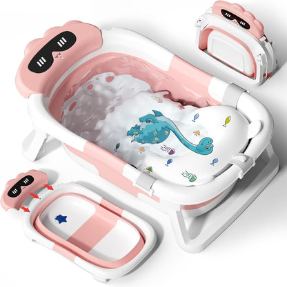 COOSEYA Foldable Baby Bath Tub Essentials for Newborn