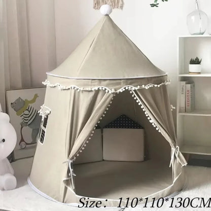 DreamHaven Canvas Play Teepee | Kids Indoor Tent & Reading Nook
