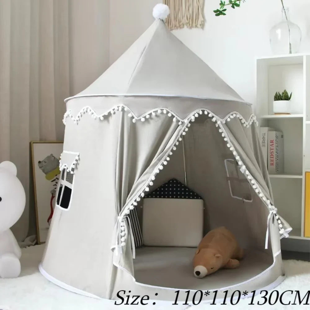 DreamHaven Canvas Play Teepee | Kids Indoor Tent & Reading Nook