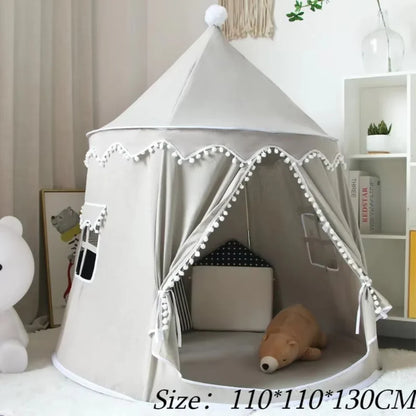DreamHaven Canvas Play Teepee | Kids Indoor Tent & Reading Nook