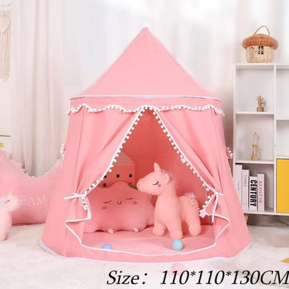 DreamHaven Canvas Play Teepee | Kids Indoor Tent & Reading Nook