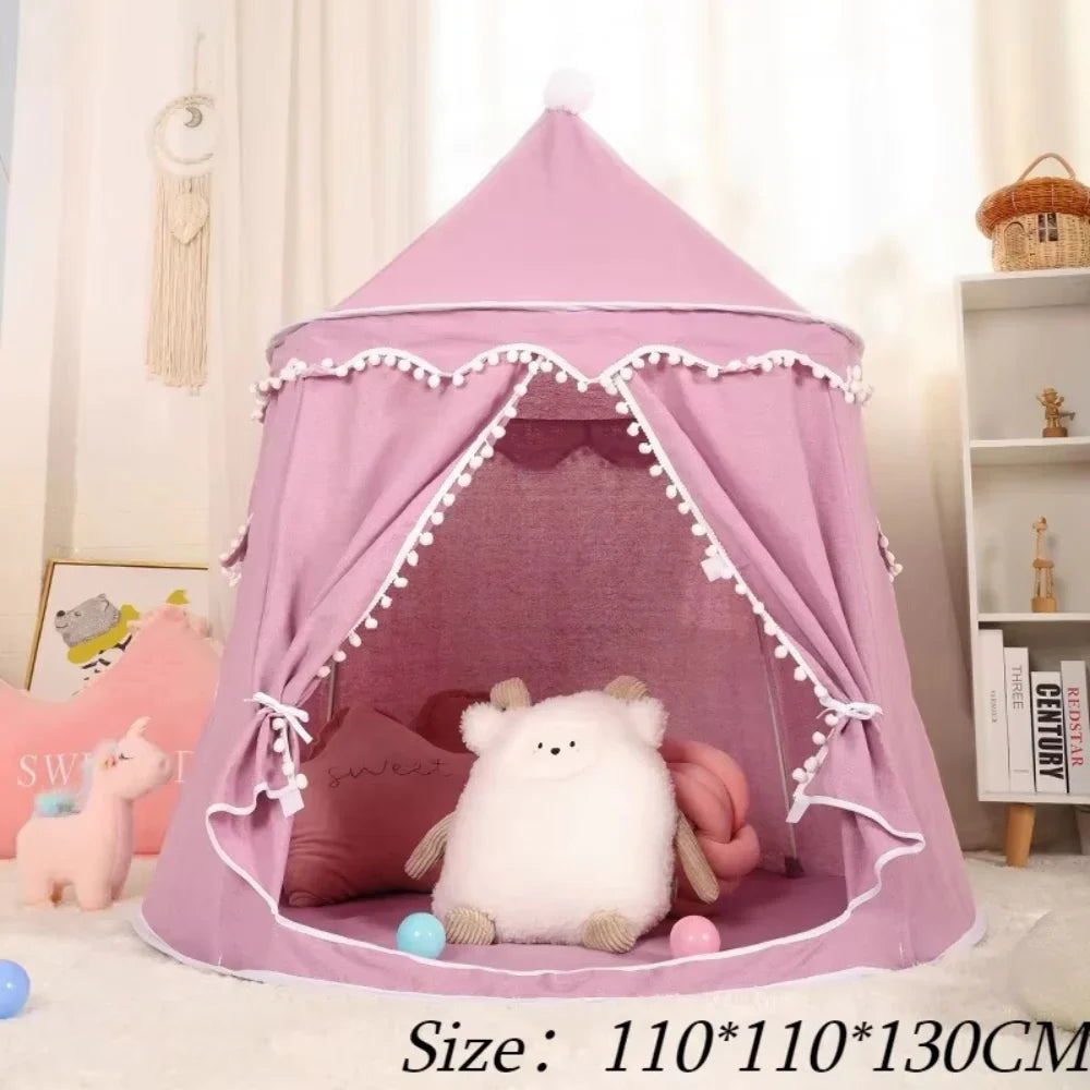 DreamHaven Canvas Play Teepee | Kids Indoor Tent & Reading Nook