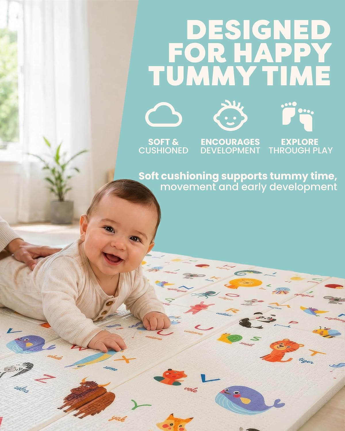 kidoola Reversible Large Baby Play Mat