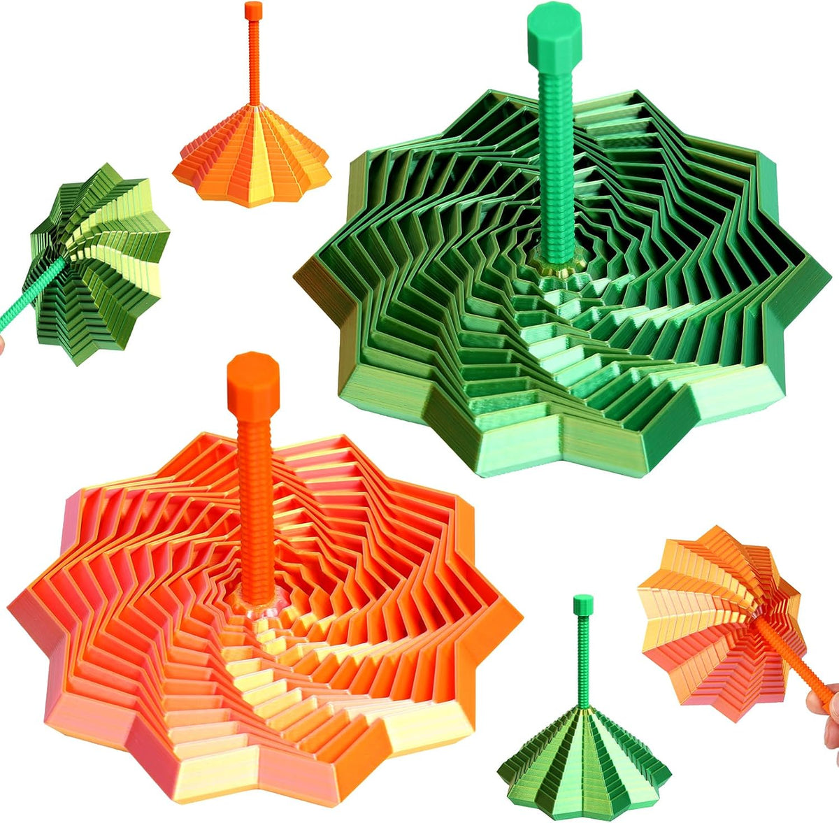 3D Printed Star Fidget Toys Adults Teen with Detachable Handle