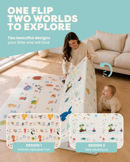 kidoola Reversible Large Baby Play Mat