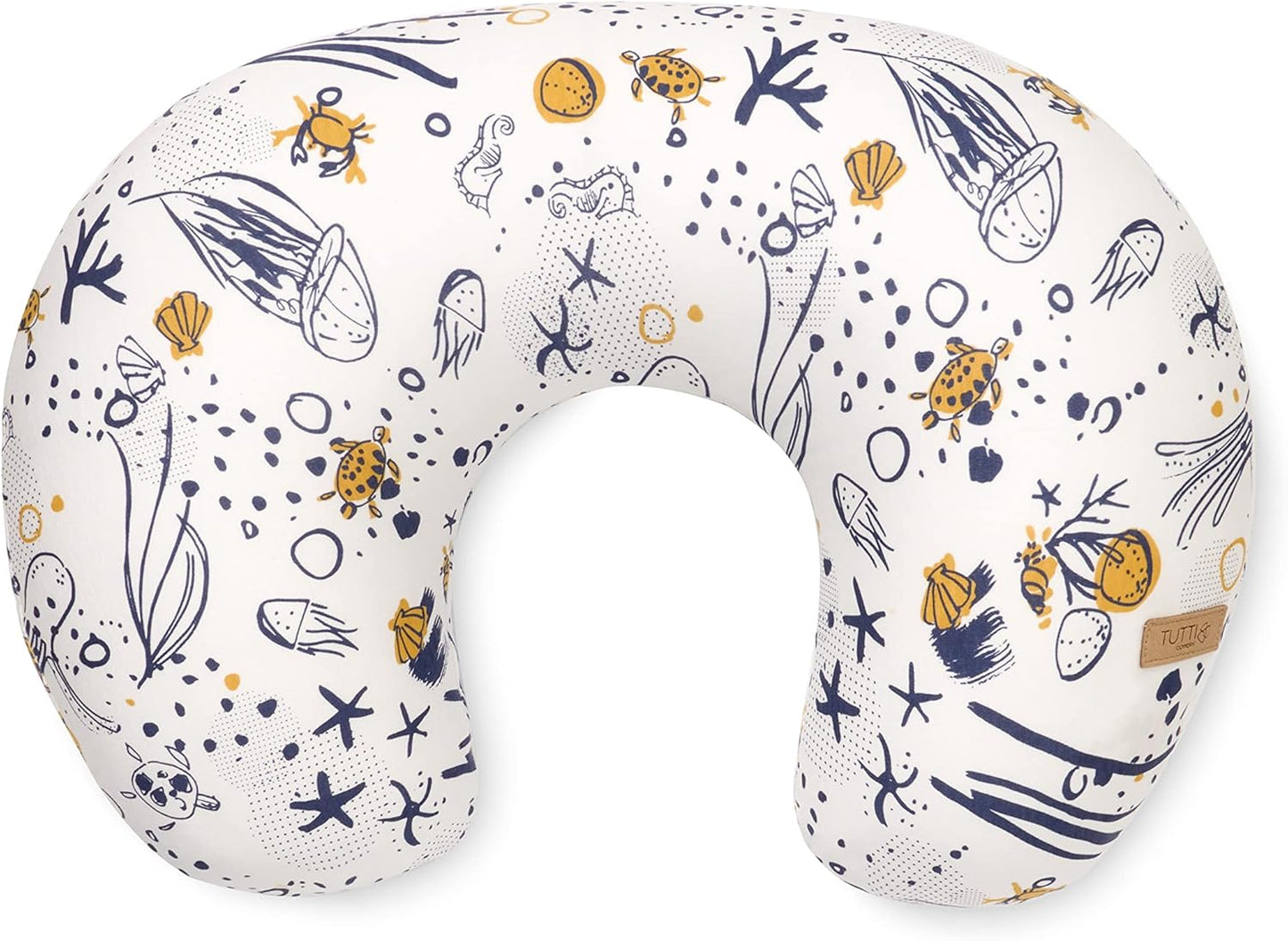 Tutti Bambini Breastfeeding Pillow | Bean-Filled Bamboo Cotton Maternity Pillow, Supportive & Ergonomic Design, Hands-Free Feeding, 55x42cm | Our Planet