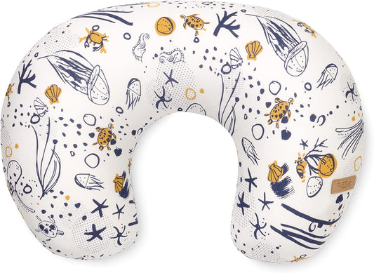 Tutti Bambini Breastfeeding Pillow | Bean-Filled Bamboo Cotton Maternity Pillow, Supportive & Ergonomic Design, Hands-Free Feeding, 55x42cm | Our Planet