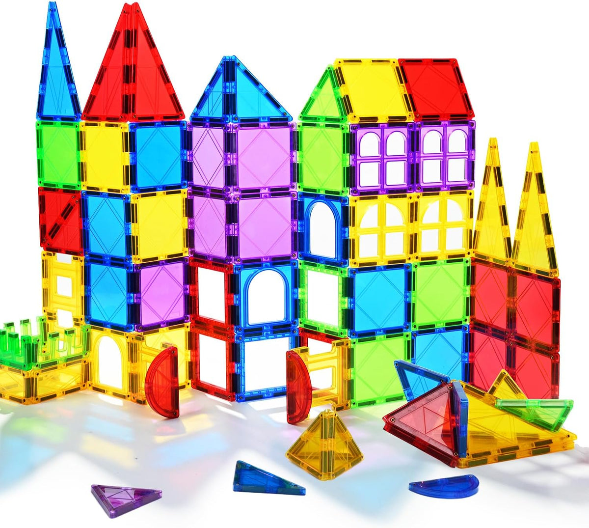 MAGBLOCK 100 Piece Magnetic Tiles,Building Blocks for Kids 3+