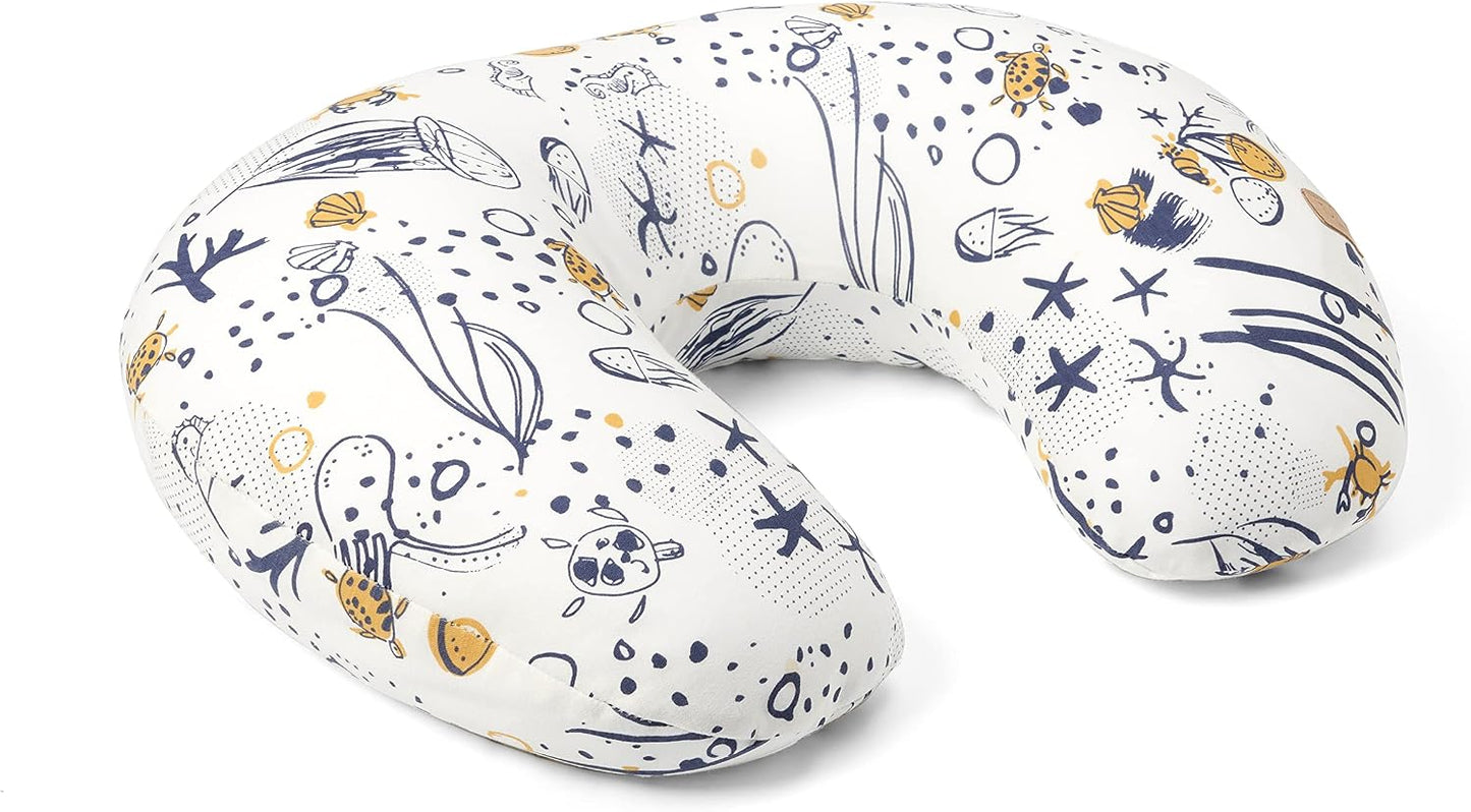 Tutti Bambini Breastfeeding Pillow | Bean-Filled Bamboo Cotton Maternity Pillow, Supportive & Ergonomic Design, Hands-Free Feeding, 55x42cm | Our Planet