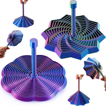 3D Printed Star Fidget Toys Adults Teen with Detachable Handle