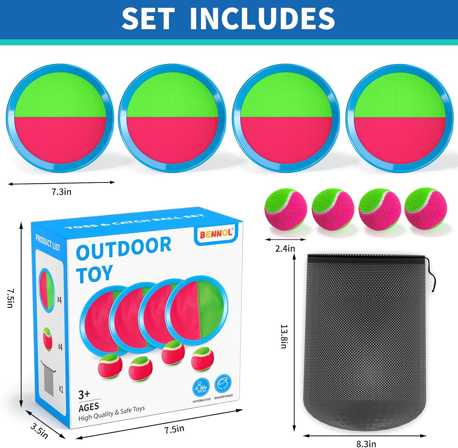 Bennol Toss and Catch Ball Game Outdoor Toys
