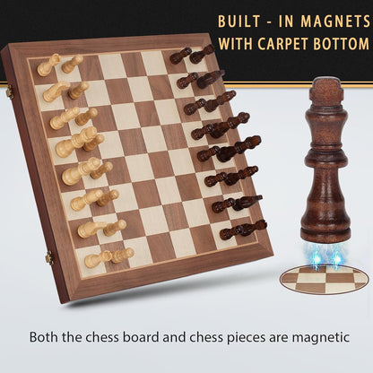Portable Magnetic Wooden Chess Set